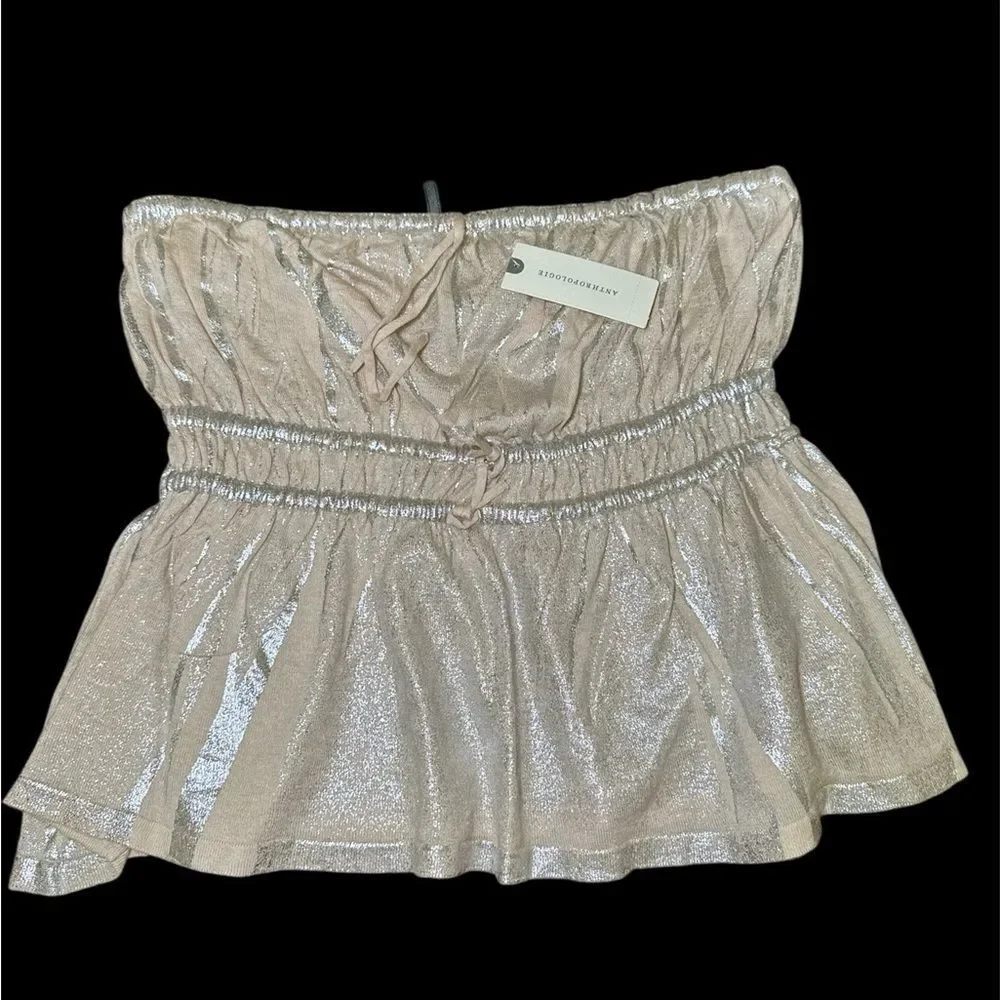 NWT Anthropologie Strapless Babydoll Top - Picture 4 of 7